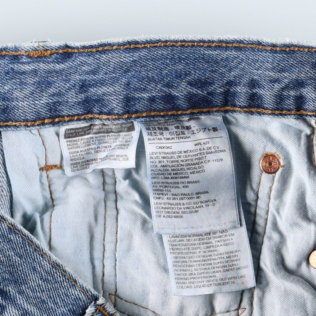 Levi's 501 straight denim pants for men, size W33 cotton blue type Vintage Second Hand