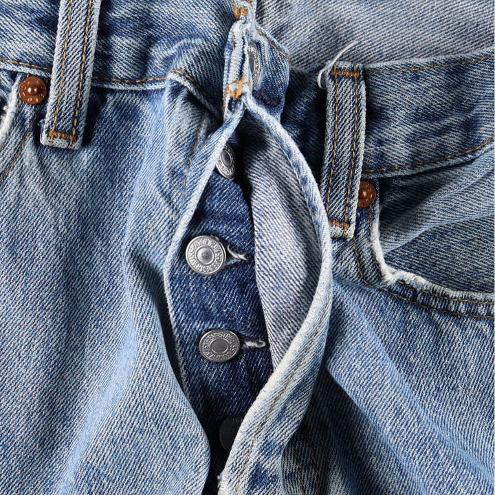 Levi's 501 straight denim pants for men, size W33 cotton blue type Vintage Second Hand