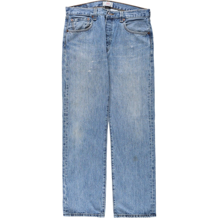 Levi's 501 straight denim pants for men, size W33 cotton Blue type light blue Vintage Second Hand