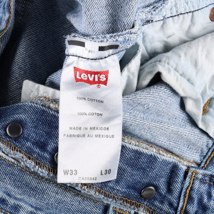 Levi's 501 straight denim pants for men, size W33 cotton Blue type light blue Vintage Second Hand