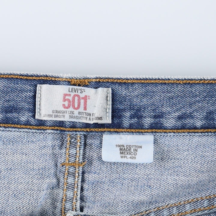 Levi's 501 straight denim pants for men, size W33 cotton Blue type light blue Vintage Second Hand