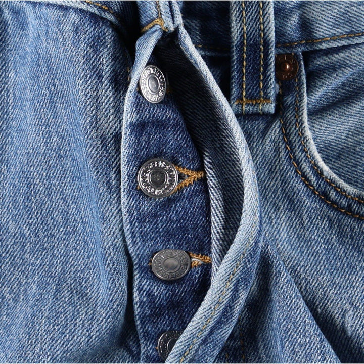 Levi's 501 straight denim pants for men, size W33 cotton Blue type light blue Vintage Second Hand