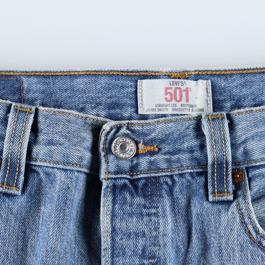 Levi's 501 straight denim pants for men, size W33 cotton Blue type light blue Vintage Second Hand