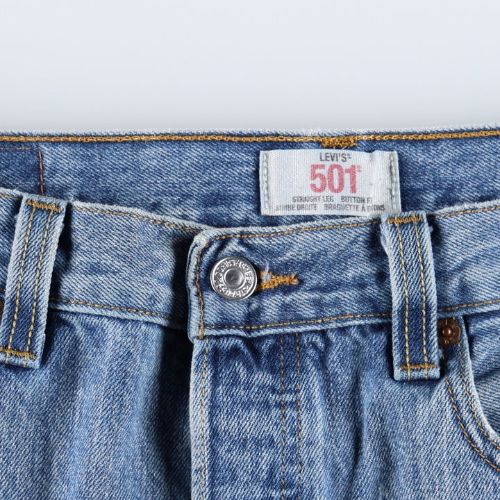 Levi's 501 straight denim pants for men, size W33 cotton Blue type light blue Vintage Second Hand