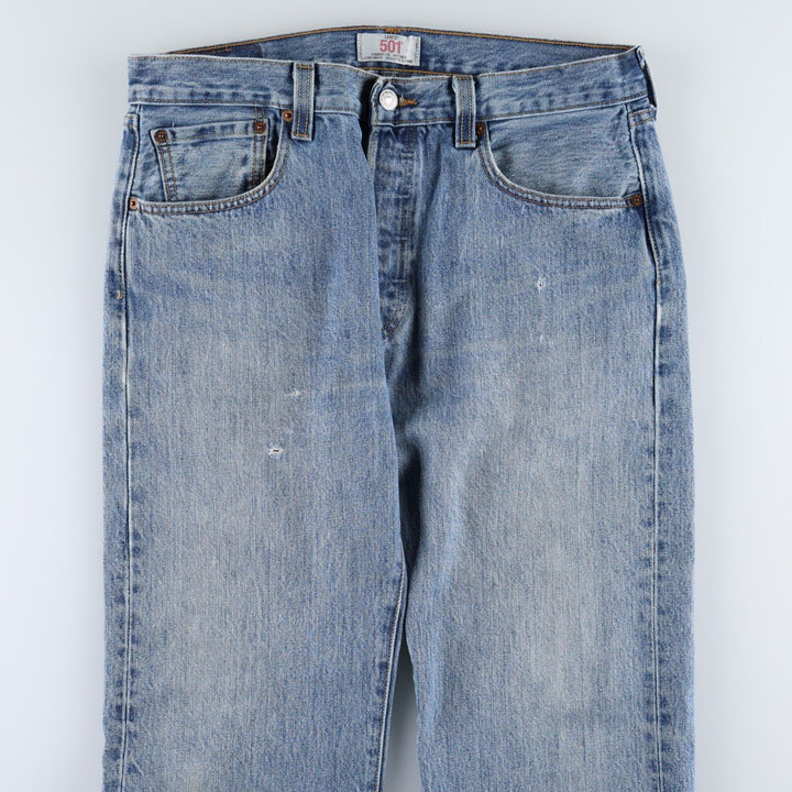 Levi's 501 straight denim pants for men, size W33 cotton Blue type light blue Vintage Second Hand