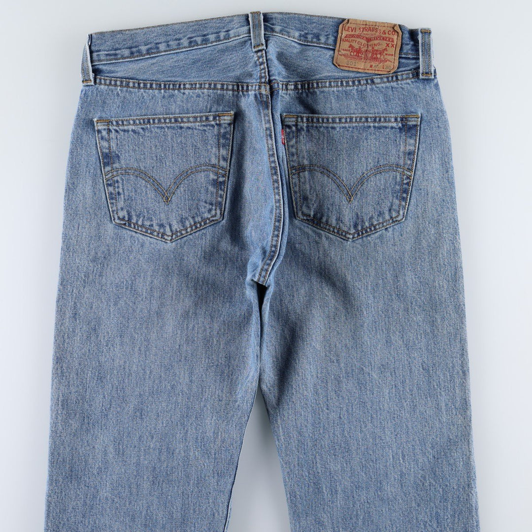 Levi's 501 straight denim pants for men, size W33 cotton Blue type light blue Vintage Second Hand