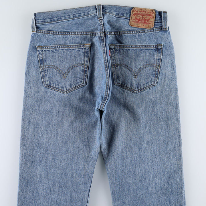 Levi's 501 straight denim pants for men, size W33 cotton Blue type light blue Vintage Second Hand
