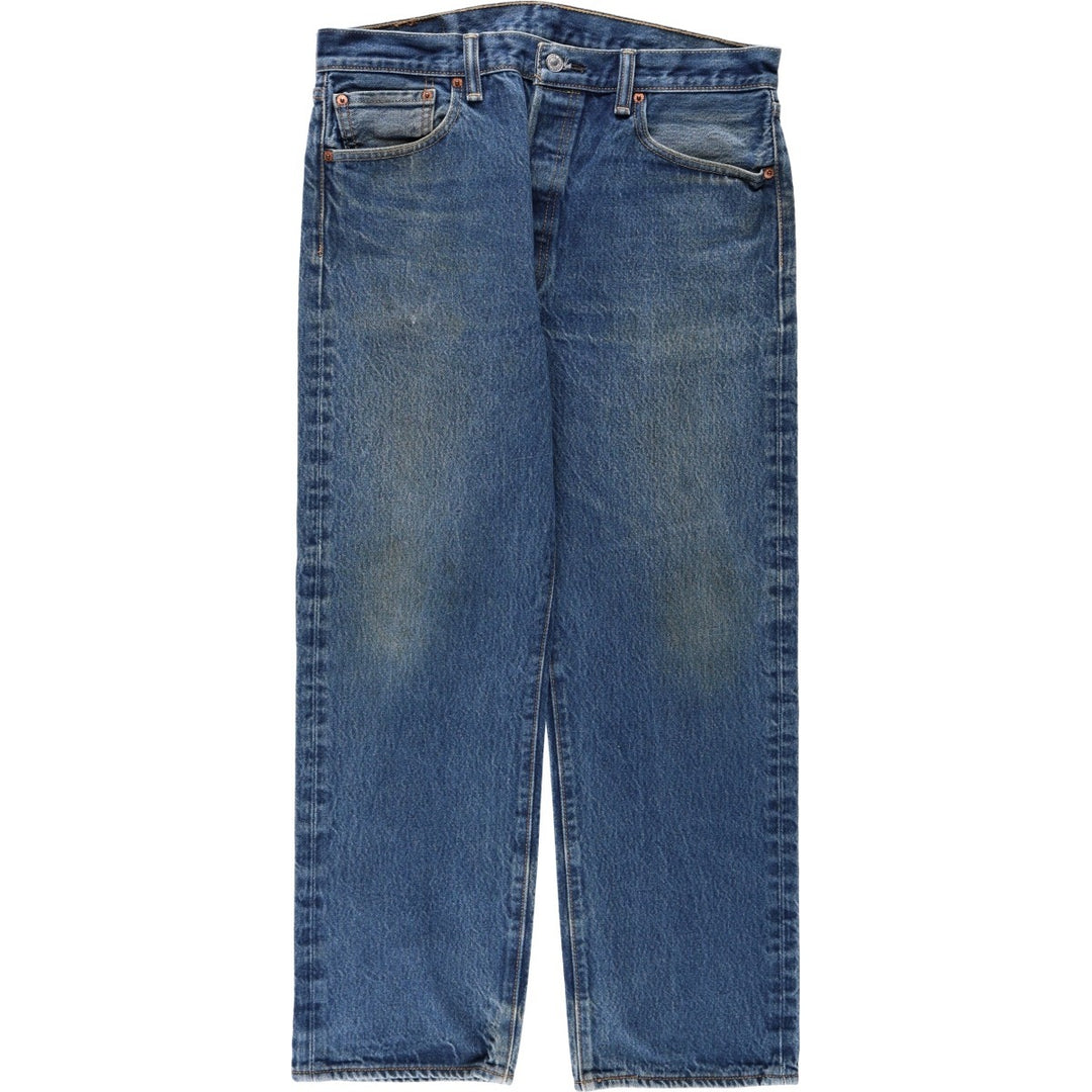 Levi's 501 straight denim pants for men, size W34 cotton navy blue type Vintage Second Hand