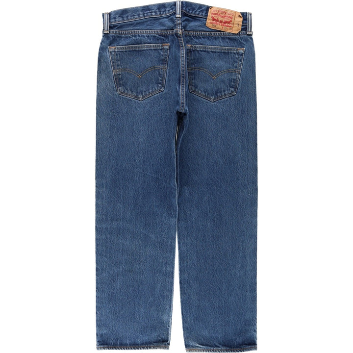 Levi's 501 straight denim pants for men, size W34 cotton navy blue type Vintage Second Hand
