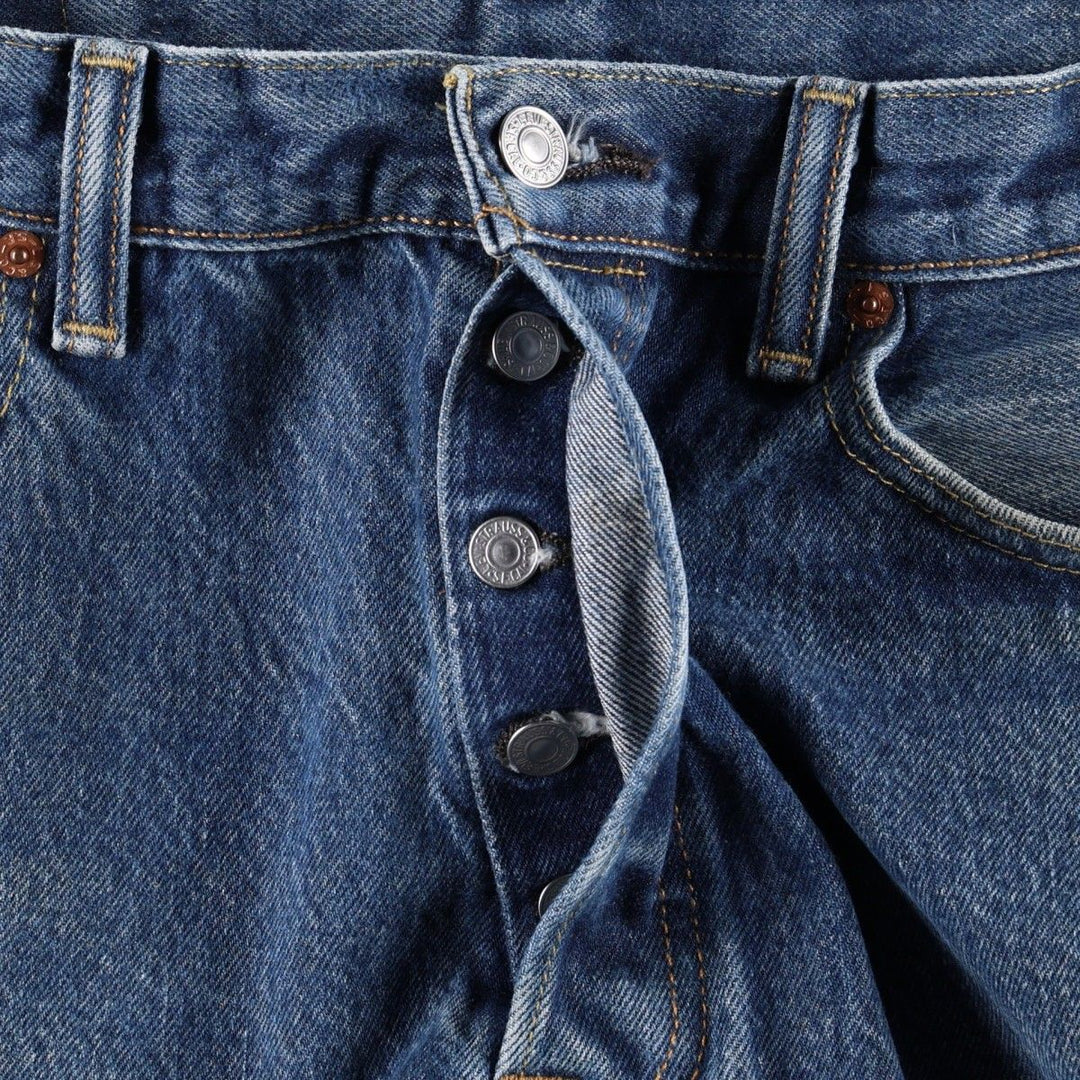 Levi's 501 straight denim pants for men, size W34 cotton navy blue type Vintage Second Hand