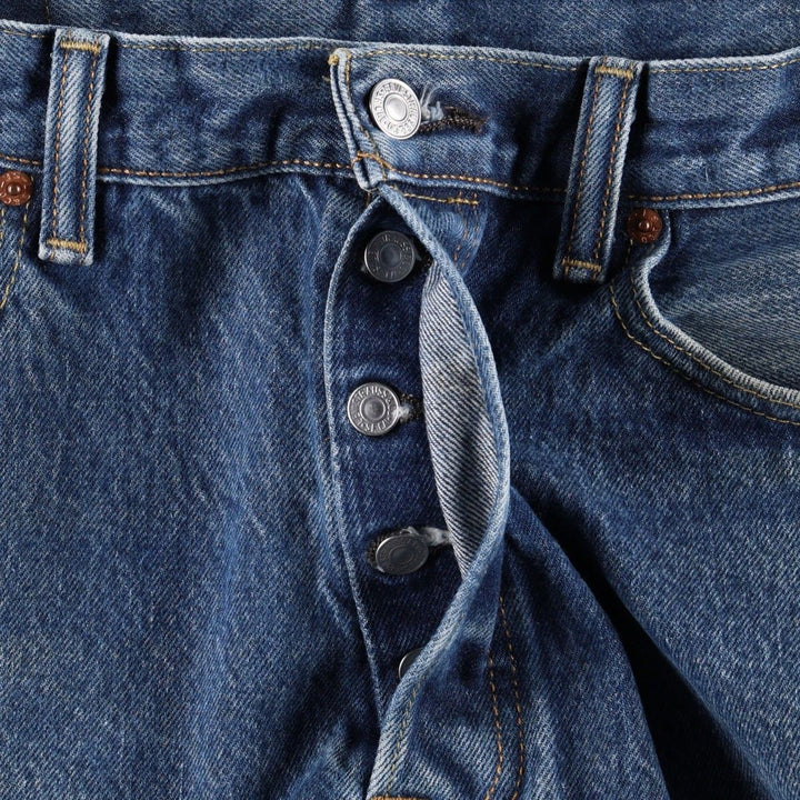 Levi's 501 straight denim pants for men, size W34 cotton navy blue type Vintage Second Hand