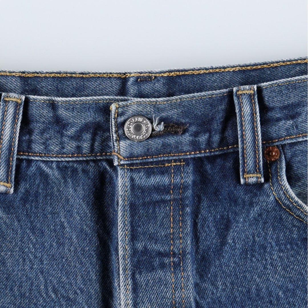 Levi's 501 straight denim pants for men, size W34 cotton navy blue type Vintage Second Hand