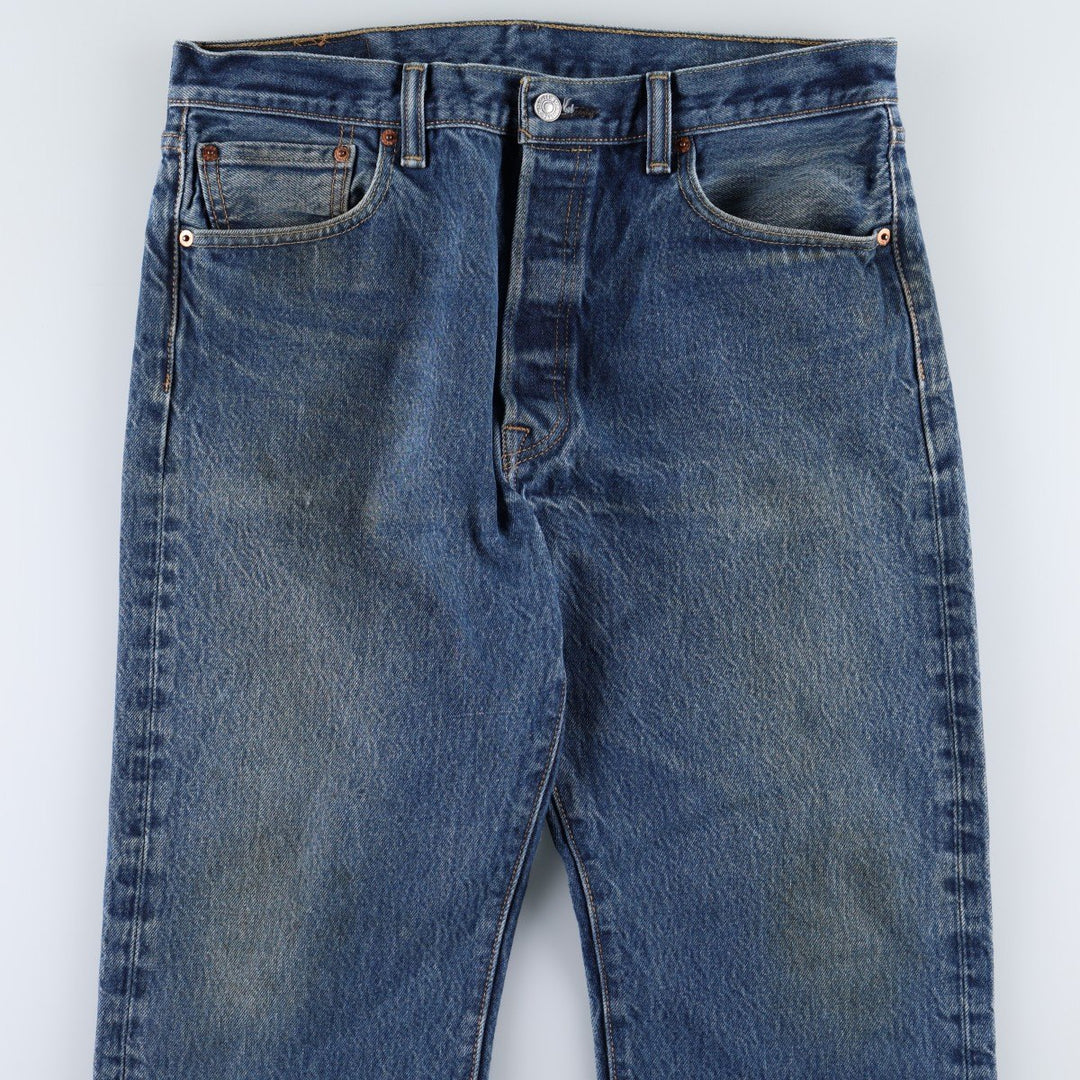 Levi's 501 straight denim pants for men, size W34 cotton navy blue type Vintage Second Hand