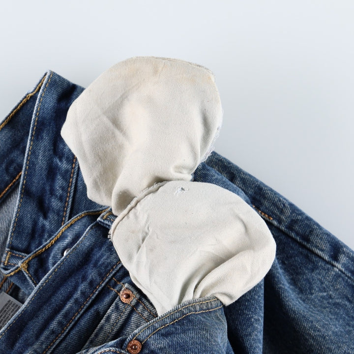 Levi's 501 straight denim pants for men, size W34 cotton navy blue type Vintage Second Hand