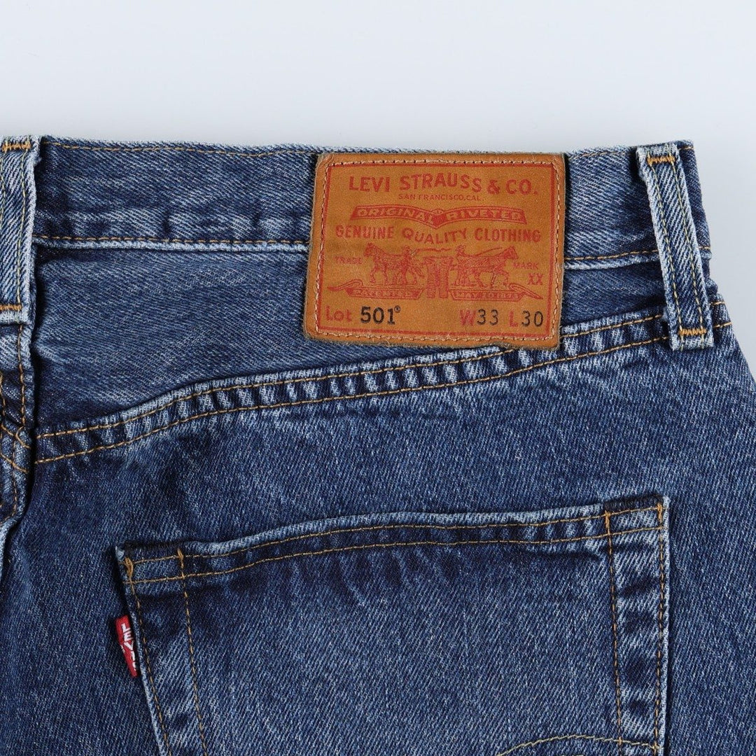 Levi's 501 straight denim pants for men, size W33 cotton blue type Vintage Second Hand