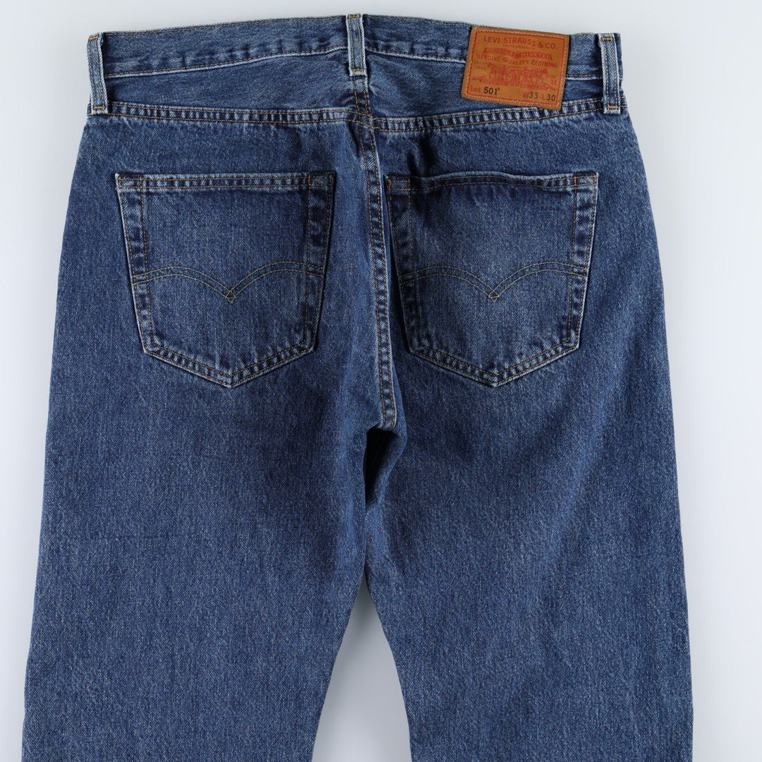 Levi's 501 straight denim pants for men, size W33 cotton blue type Vintage Second Hand
