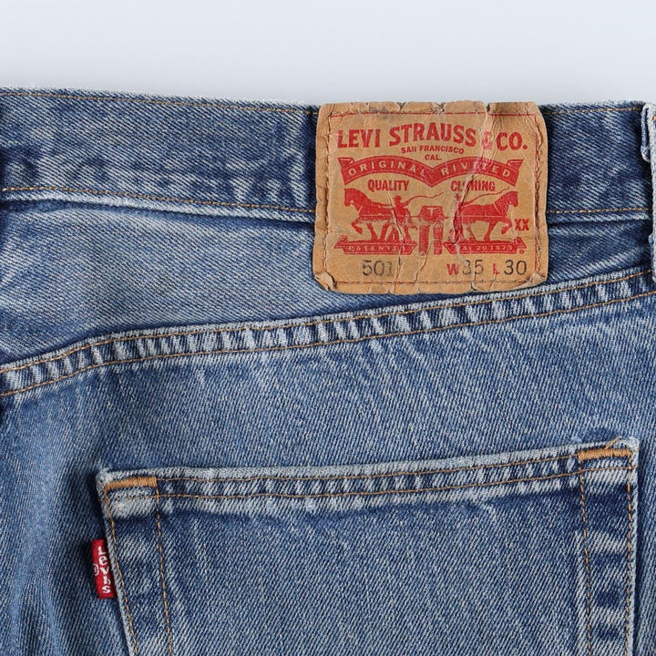 Levi's 501 straight denim pants for men, size W36 unclear blue type Vintage Second Hand