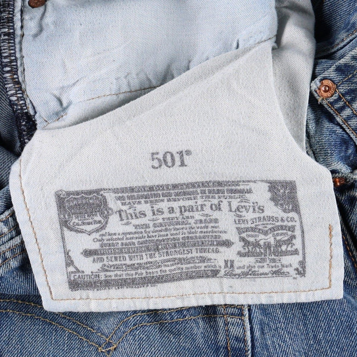 Levi's 501 straight denim pants for men, size W36 unclear blue type Vintage Second Hand