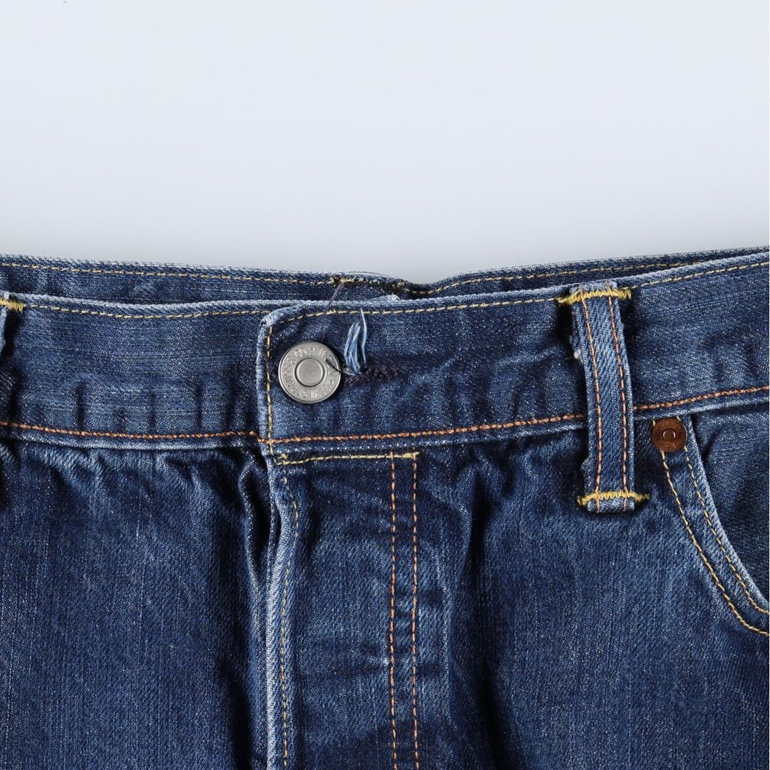 Levi's 501 straight denim pants for men, size W35 cotton navy blue type Vintage Second Hand