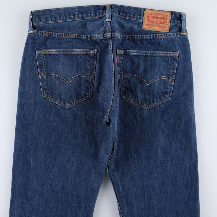 Levi's 501 straight denim pants for men, size W35 cotton navy blue type Vintage Second Hand