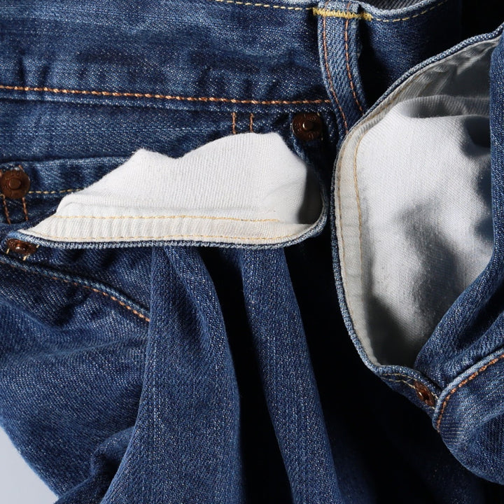 Levi's 501 straight denim pants for men, size W35 cotton navy blue type Vintage Second Hand