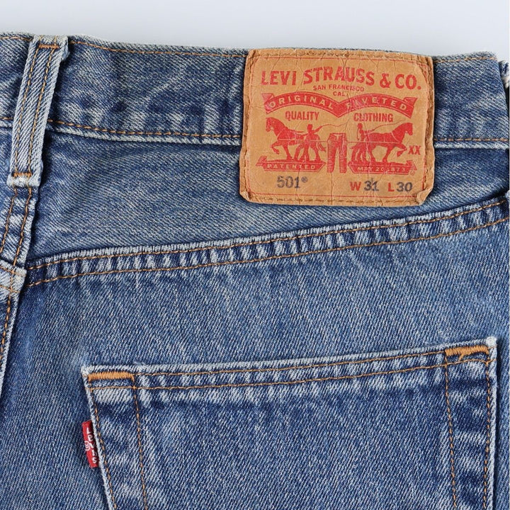 Levi's 501 straight denim pants for men, size W32 unclear blue type Vintage Second Hand