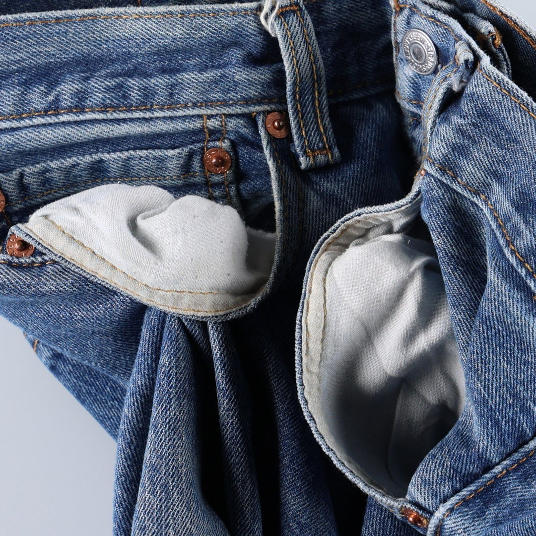 Levi's 501 straight denim pants for men, size W32 unclear blue type Vintage Second Hand