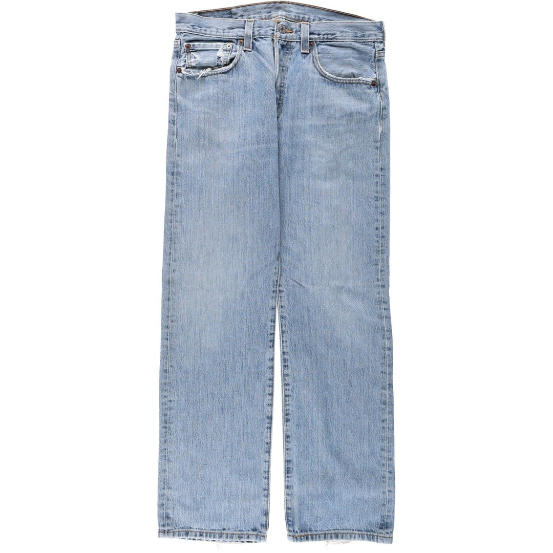 Levi's 501 Straight Fit Straight Denim Pants, Men's W33 (approx.) cotton blue type Vintage Second Hand