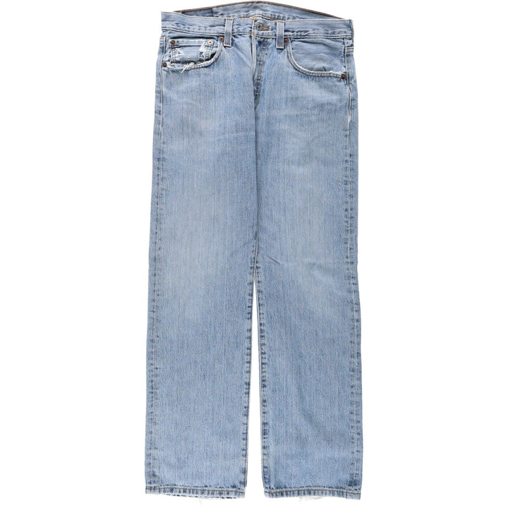 Levi's 501 Straight Fit Straight Denim Pants, Men's W33 (approx.) cotton blue type Vintage Second Hand