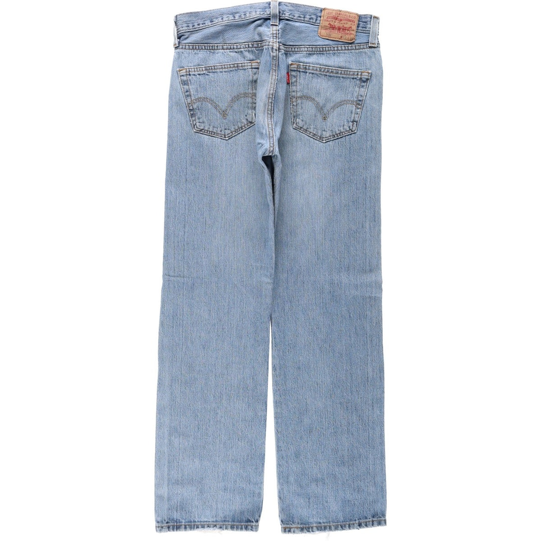Levi's 501 Straight Fit Straight Denim Pants, Men's W33 (approx.) cotton blue type Vintage Second Hand