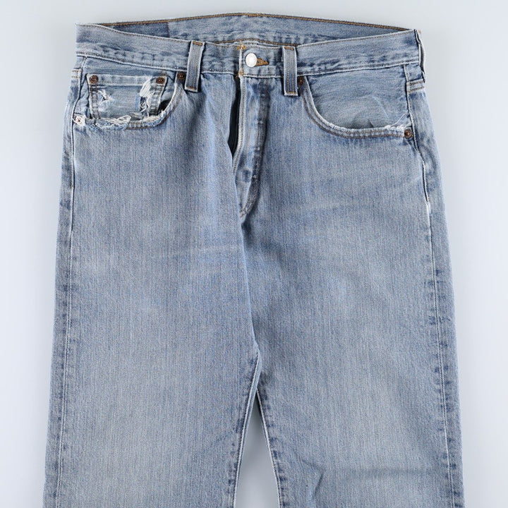 Levi's 501 Straight Fit Straight Denim Pants, Men's W33 (approx.) cotton blue type Vintage Second Hand