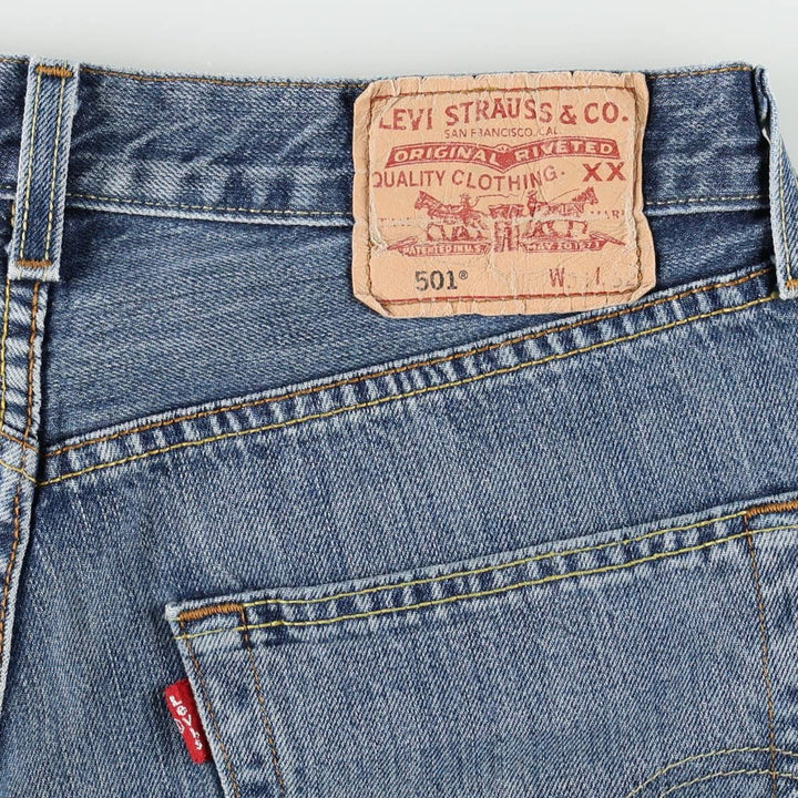 Levi's 501-0138 Euro Model Straight Denim Pants, Men's W30 (approx.) cotton blue type Vintage Second Hand
