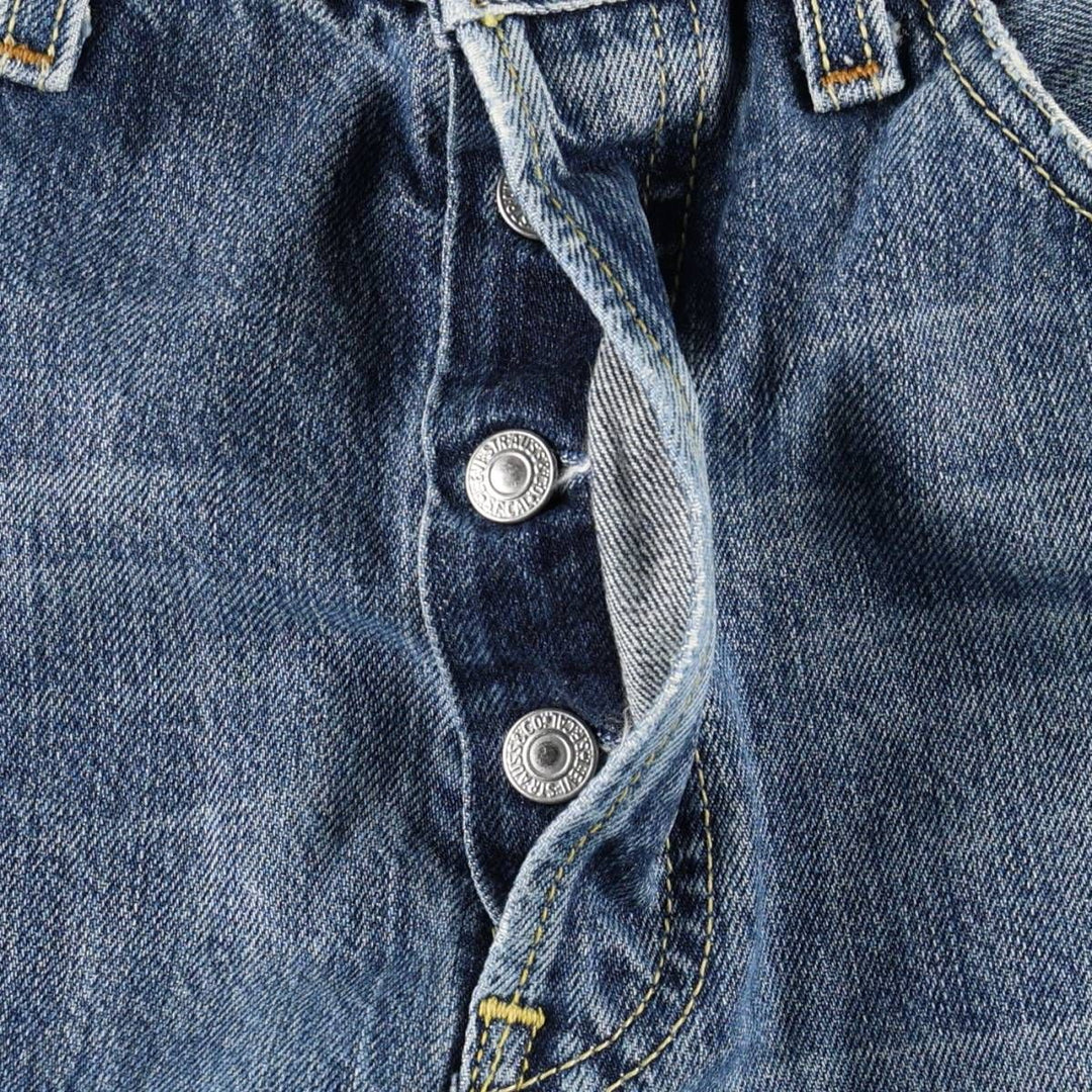 Levi's 501-0138 Euro Model Straight Denim Pants, Men's W30 (approx.) cotton blue type Vintage Second Hand