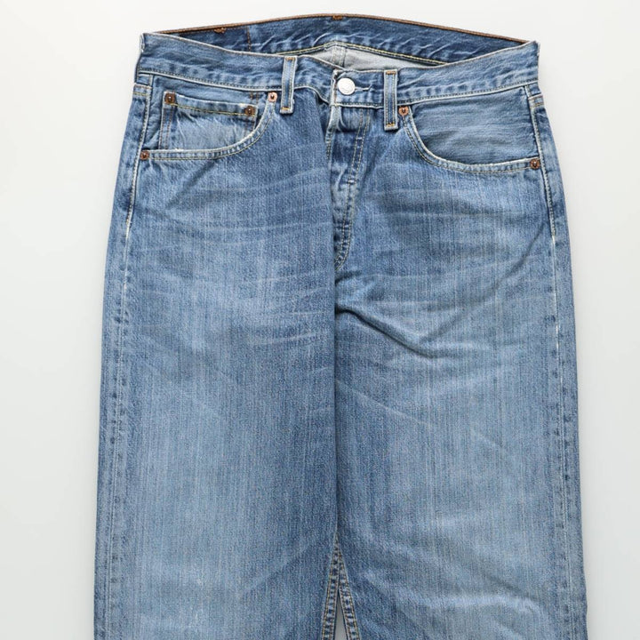 Levi's 501-0138 Euro Model Straight Denim Pants, Men's W30 (approx.) cotton blue type Vintage Second Hand