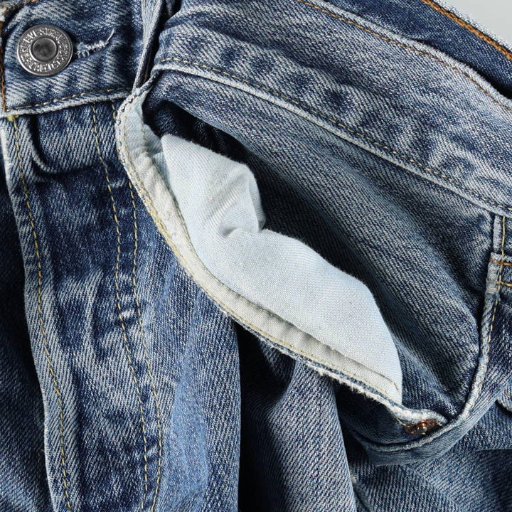 Levi's 501-0138 Euro Model Straight Denim Pants, Men's W30 (approx.) cotton blue type Vintage Second Hand