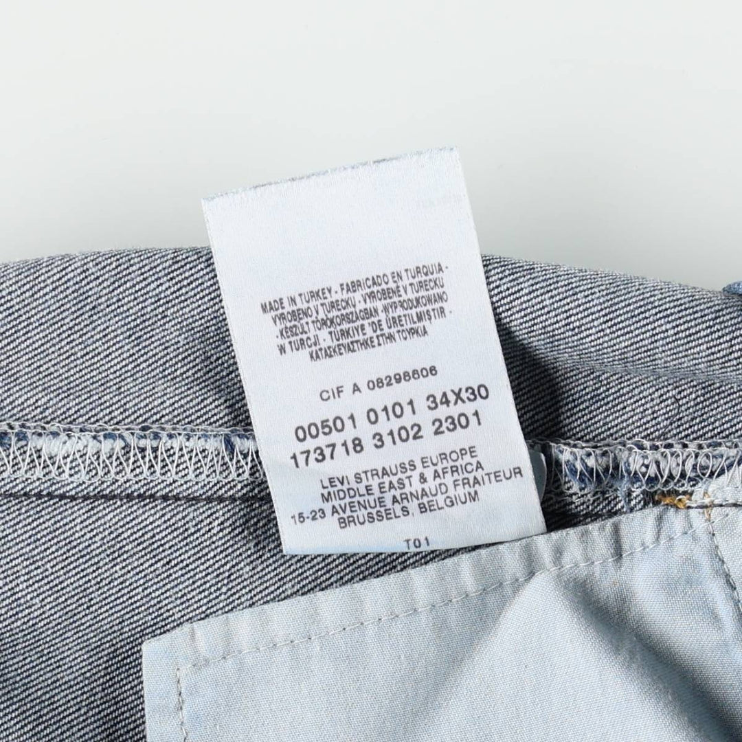 Levi's 501 Euro Model Straight Denim Pants Men's W33 cotton blue type Vintage Second Hand
