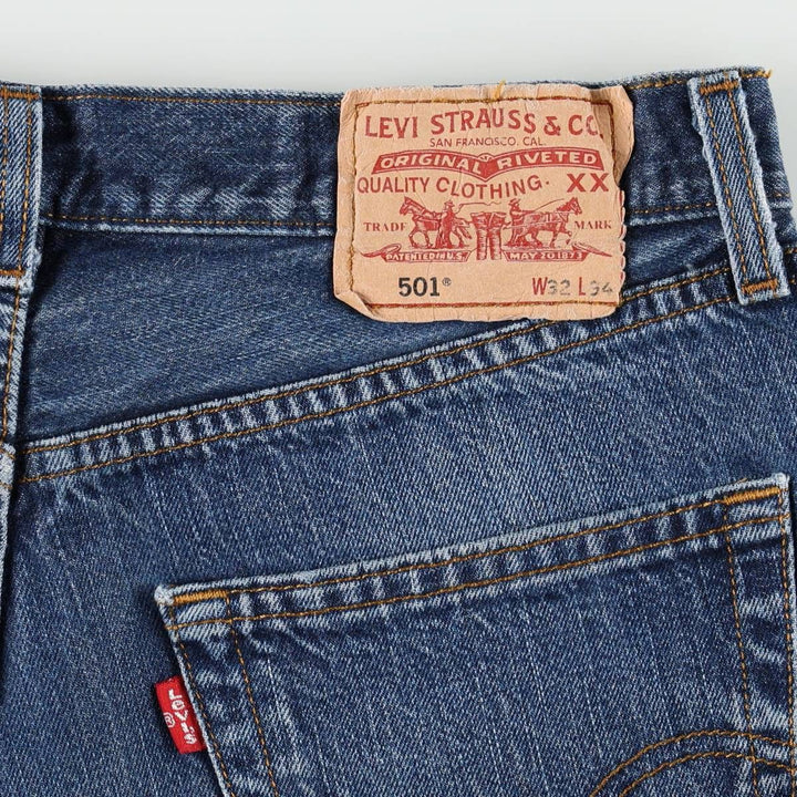 Levi's 501 Euro Model Straight Denim Pants Men's W32 cotton blue type Vintage Second Hand