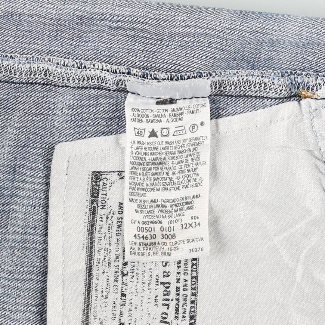 Levi's 501 Euro Model Straight Denim Pants Men's W32 cotton blue type Vintage Second Hand
