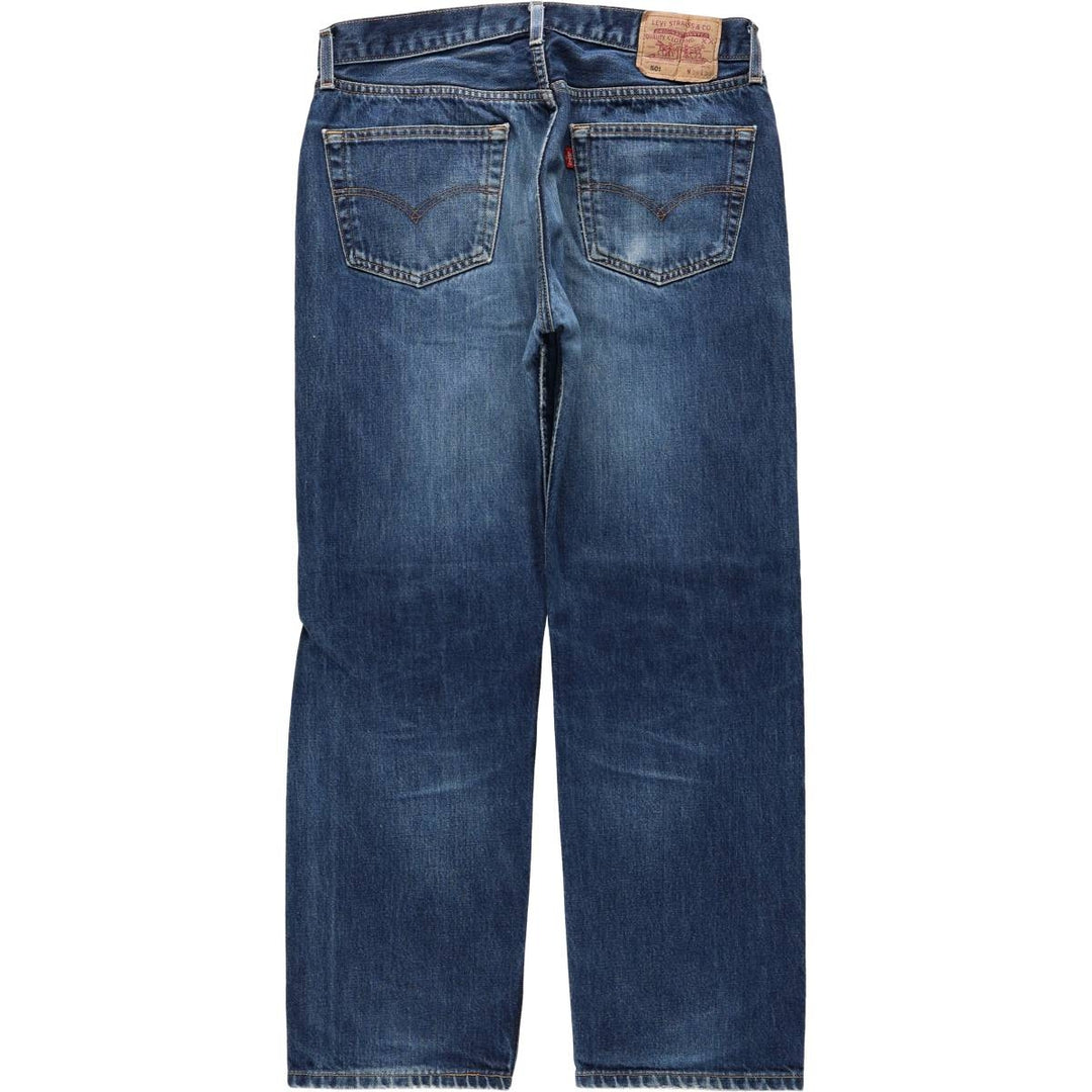 Levi's 501 Euro model straight denim pants for men, size W34 cotton blue type Vintage Second Hand