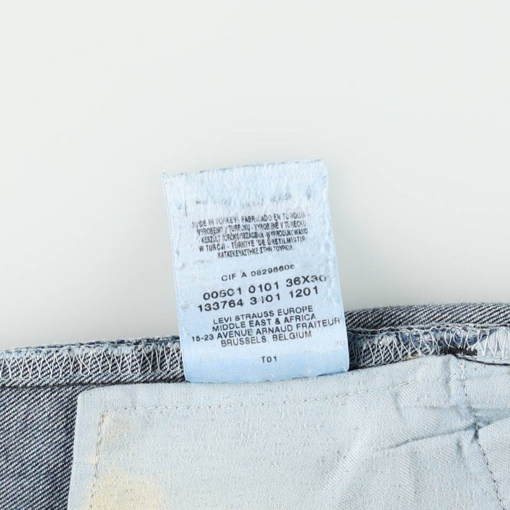 Levi's 501 Euro model straight denim pants for men, size W34 cotton blue type Vintage Second Hand