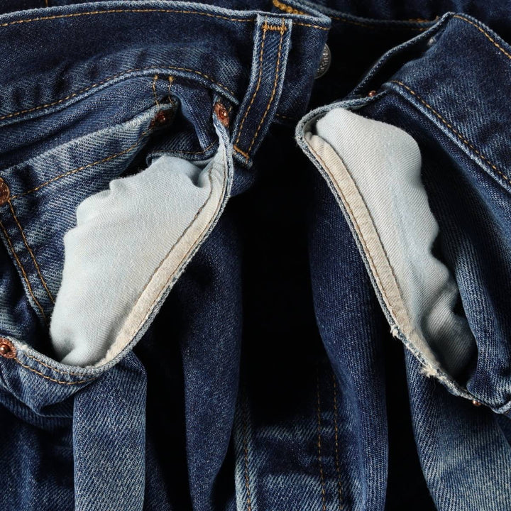 Levi's 501 Euro model straight denim pants for men, size W34 cotton blue type Vintage Second Hand