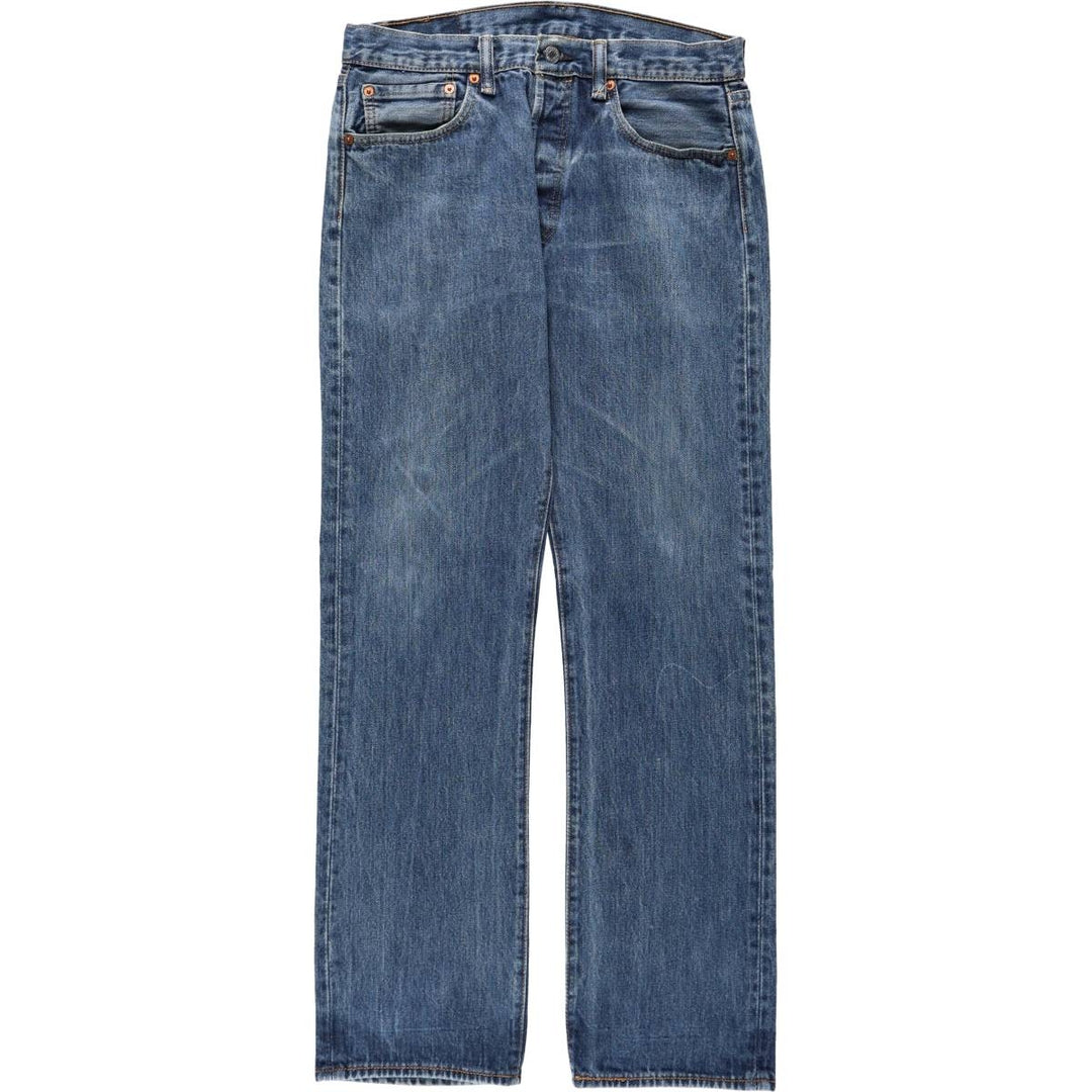 Levi's 501 straight denim pants for men, size W32 cotton blue type Vintage Second Hand