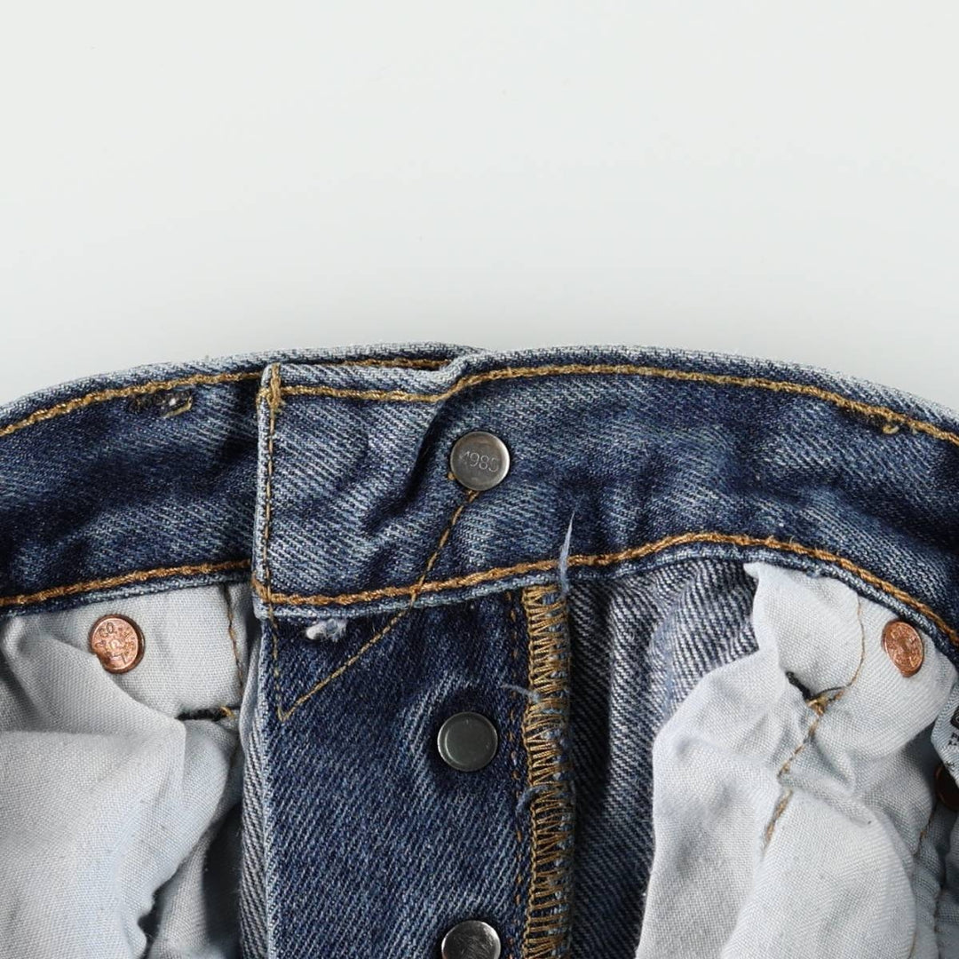 Levi's 501 straight denim pants for men, size W32 cotton blue type Vintage Second Hand