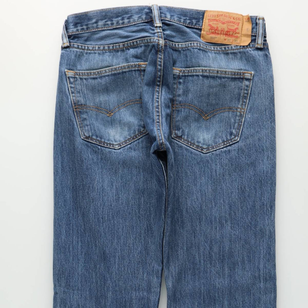 Levi's 501 straight denim pants for men, size W32 cotton blue type Vintage Second Hand