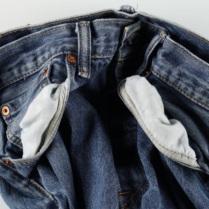 Levi's 501 straight denim pants for men, size W32 cotton blue type Vintage Second Hand