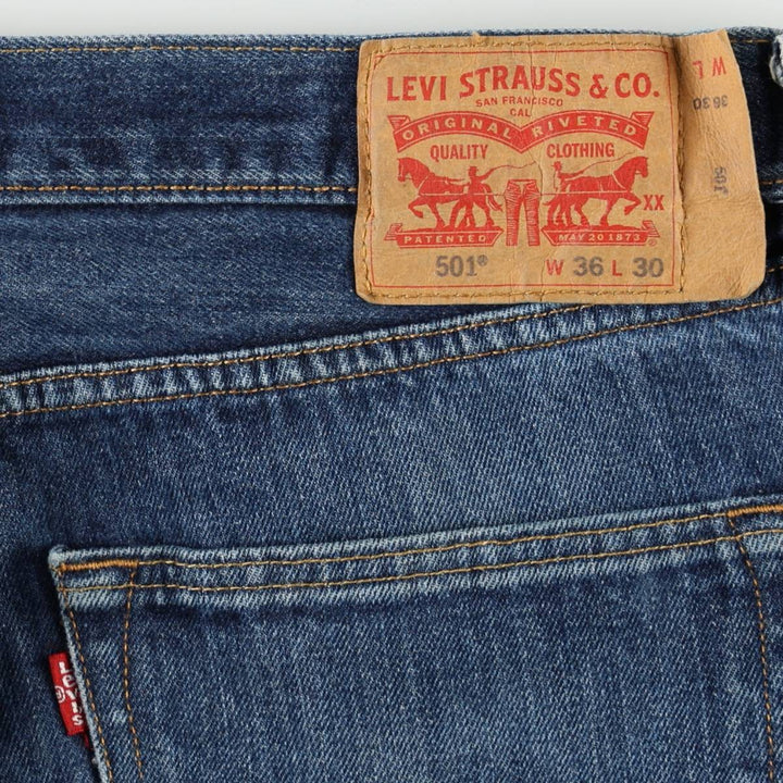 Levi's 501 straight denim pants for men, size W37 cotton blue type Vintage Second Hand