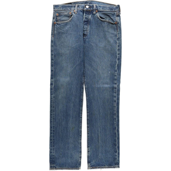 Levi's 501 straight denim pants for men, size W34 cotton blue type Vintage Second Hand
