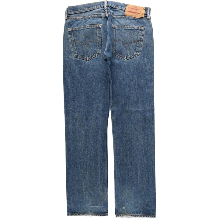 Levi's 501 straight denim pants for men, size W34 cotton blue type Vintage Second Hand