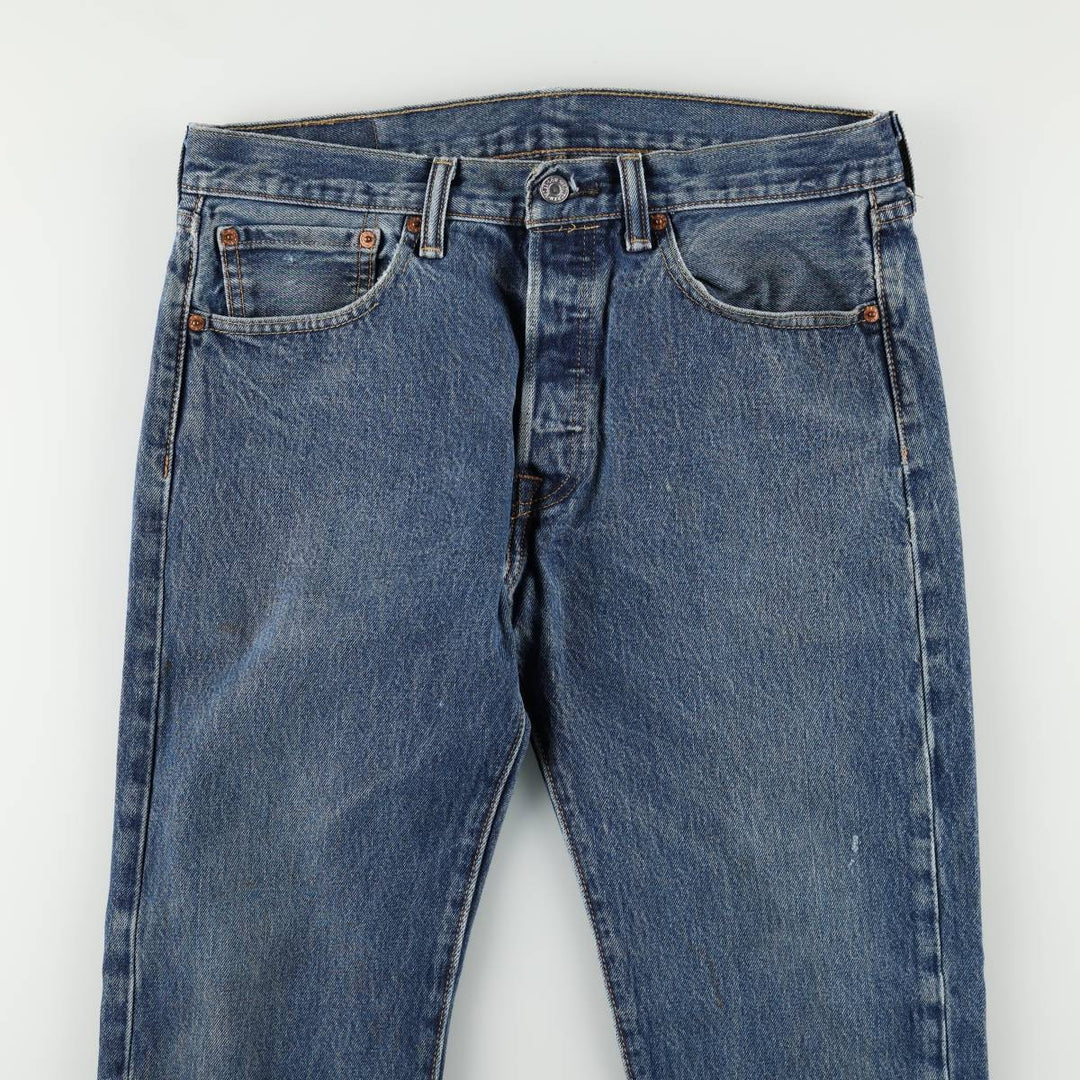 Levi's 501 straight denim pants for men, size W34 cotton blue type Vintage Second Hand