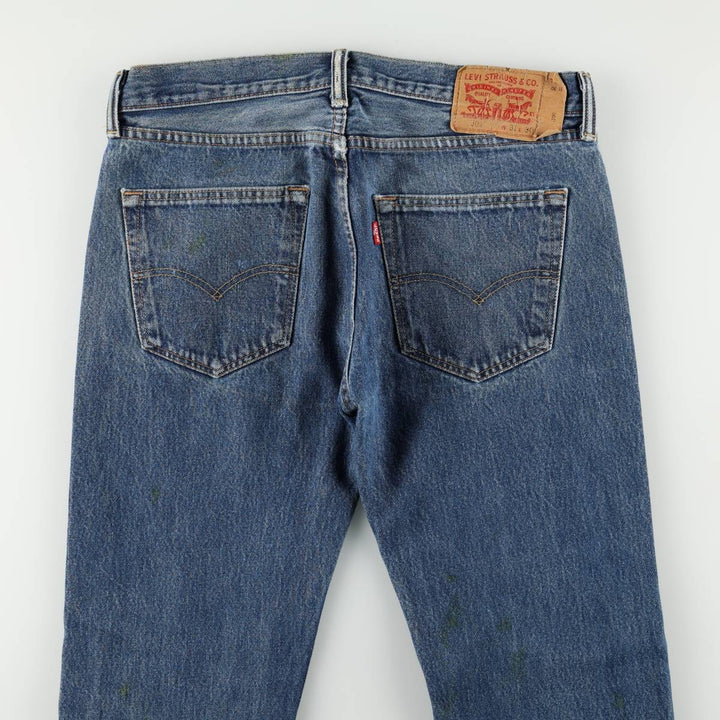 Levi's 501 straight denim pants for men, size W34 cotton blue type Vintage Second Hand